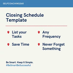 Closing Schedule Template Benefits in a picture