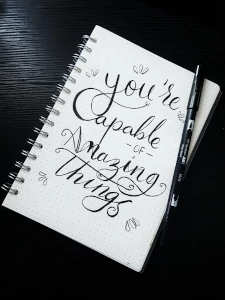 Calligraphy quotes: You're capable of amazing things