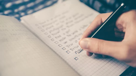 Writing a checklist
